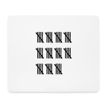 STRICHLISTE 55 Geburtstag Papa Lustig - Mousepad (Querformat) - Weiß - Vorne