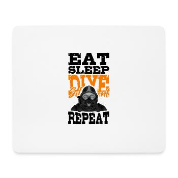 Eat Sleep Dive Silent Rebreather Tauchen Tec Diver - Mouse Pad (horizontal) - white - Front