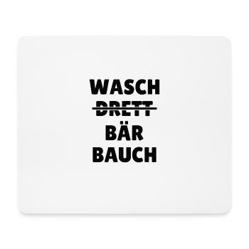 Waschbärbauch Drett Waschbär Sport Motivation - Mousepad (Querformat) - Weiß - Vorne