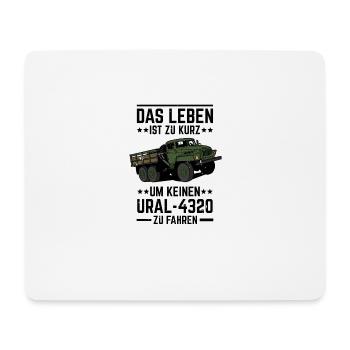 Das leben ist zu kurz um keinen ural zu fahren 1 - Mousepad (Querformat) - Weiß - Vorne