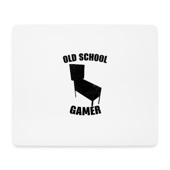 Old school gamer Pinball Automat Zocker - Mousepad (Querformat) - Weiß - Vorne