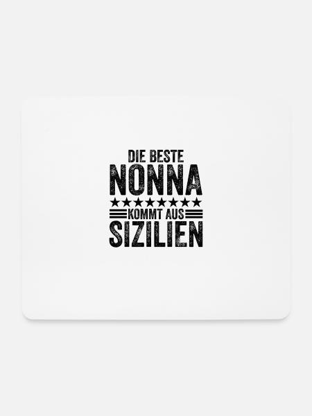 Die beste nonna kommt aus sizilien Palermo Italien - Mousepad (Querformat) - Weiß