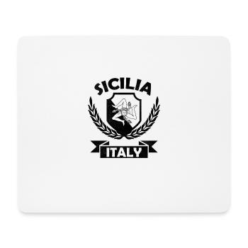 Sicila Italy Italienisch Wappen Flagge Italien - Mousepad (Querformat) - Weiß - Vorne