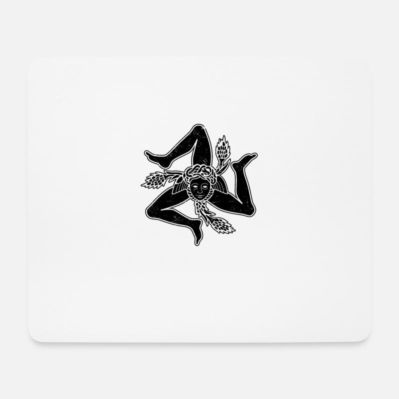 Sicilia Italia Wappen Flagge Palermo - Mousepad (Querformat) - Weiß