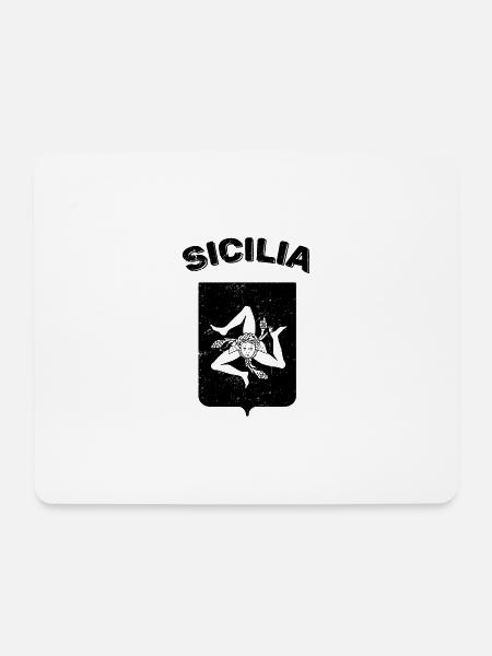 Sicilia Palermo Italienisch Wappen Sizilien - Mousepad (Querformat) - Weiß