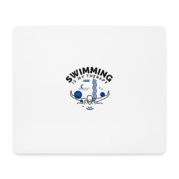 Nager en disant drôle La natation est ma thérapie - Tapis de souris (format paysage) - blanc - Devant