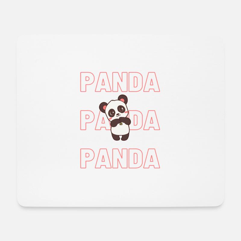 Panda - Mousepad (Querformat) - Weiß
