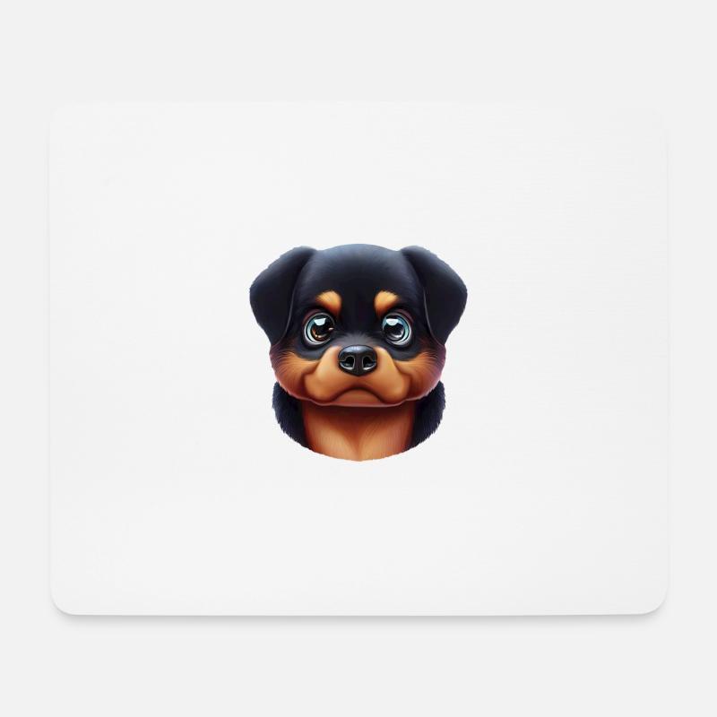 Majestic Rottweiler Art - Mouse Pad (horizontal) - white