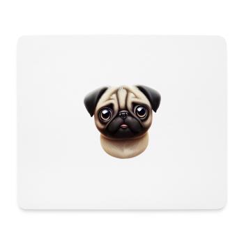 Pug Style Artwork - Mouse Pad (horizontal) - white - Front