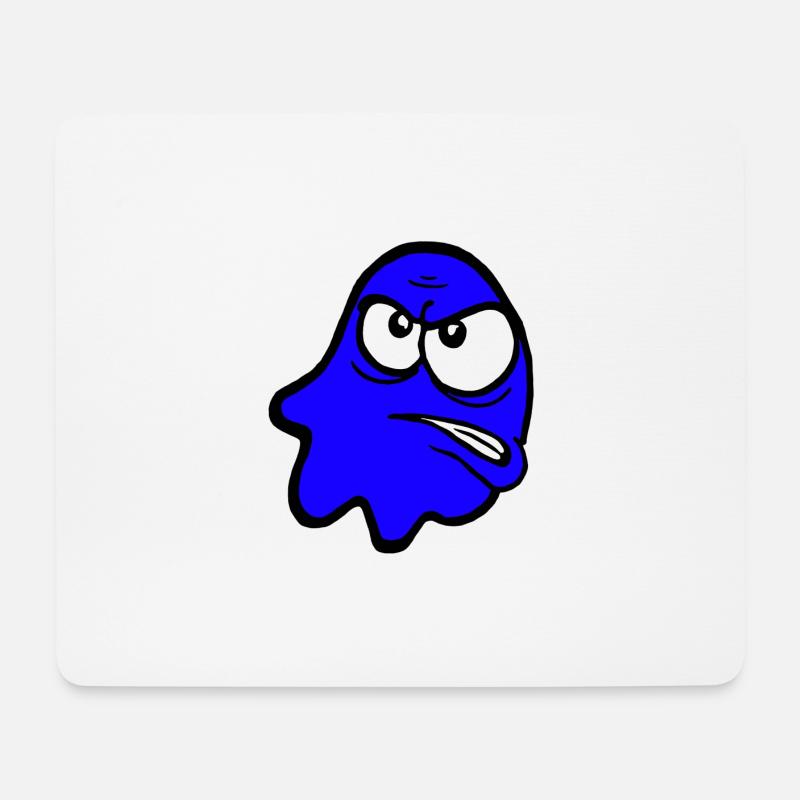 Knurri in blau - Mousepad (Querformat) - Weiß