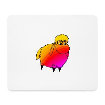 Wolly Sheepling Rainbow Retro wave Gaming - Mousepad (Querformat) - Weiß - Vorne