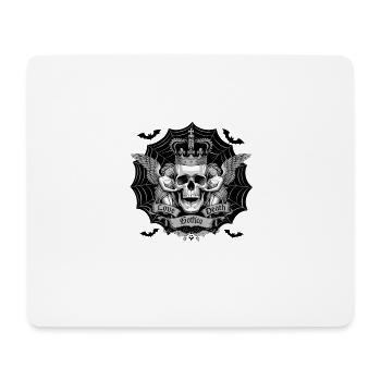 Gothic Tattooed Frau mit Kunstwerk und Rosen - Mousepad (Querformat) - Weiß - Vorne