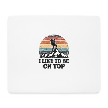 Berggipfel Gipfel Bergsteigen Klettern Kletterer - Mousepad (Querformat) - Weiß - Vorne