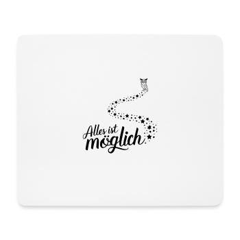 Alles ist möglich für einen Optimisten - Mousepad (Querformat) - Weiß - Vorne
