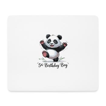 5. Kindergeburtstag Panda für Kinder - Mousepad (Querformat) - Weiß - Vorne