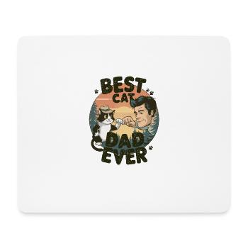 Best Cat Dad Ever für Katzenbesitzer - Mousepad (Querformat) - Weiß - Vorne