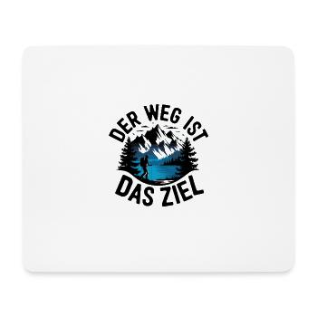 Der Weg ist das Ziel für eine Wanderer - Mousepad (Querformat) - Weiß - Vorne