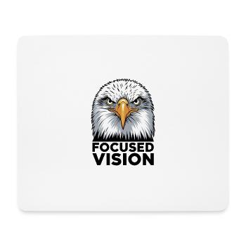 Focused Eagle Vision Inspirierendes Zitat - Mousepad (Querformat) - Weiß - Vorne