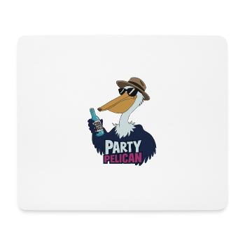 Pélican de fête avec bouteille Cool Buzz et - Tapis de souris (format paysage) - blanc - Devant
