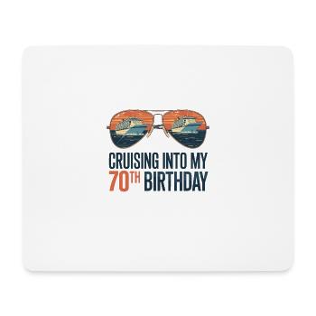 Croisière du 70e anniversaire avec - Tapis de souris (format paysage) - blanc - Devant