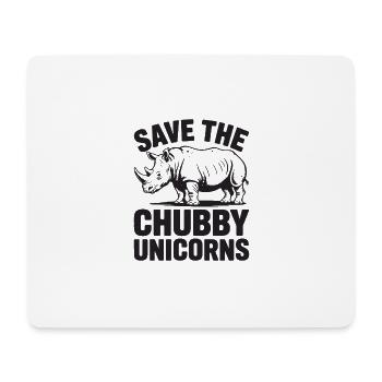 Nashorn - Mousepad (Querformat) - Weiß - Vorne