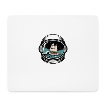 Abenteuerliche Seefahrt im Weltraumhelm - Mousepad (Querformat) - Weiß - Vorne