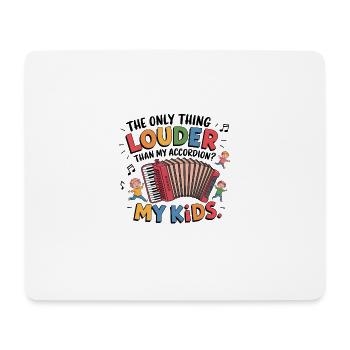 Louder My Kids Colorful Accordion Kids Fun - Mouse Pad (horizontal) - white - Front