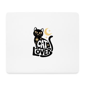 Cat Lover Moon Night Magic - Mouse Pad (horizontal) - white - Front