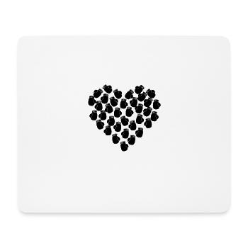 Herz aus Golfschlägern für Sportliebhaber und - Mousepad (Querformat) - Weiß - Vorne