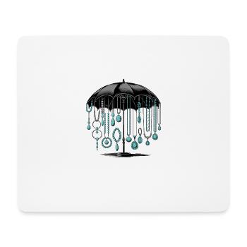 Umbrella with turquoise jewelry pendants - Mouse Pad (horizontal) - white - Front