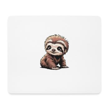 Niedliches Faultier Motiv Für Tierfreunde Und - Mousepad (Querformat) - Weiß - Vorne