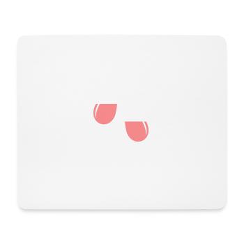 Zwei Weingläser - Mousepad (Querformat) - Weiß - Vorne