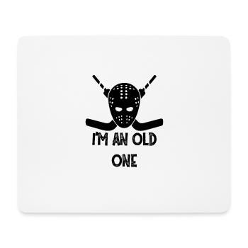 Gardien de but de hockey - Tapis de souris (format paysage) - blanc - Devant