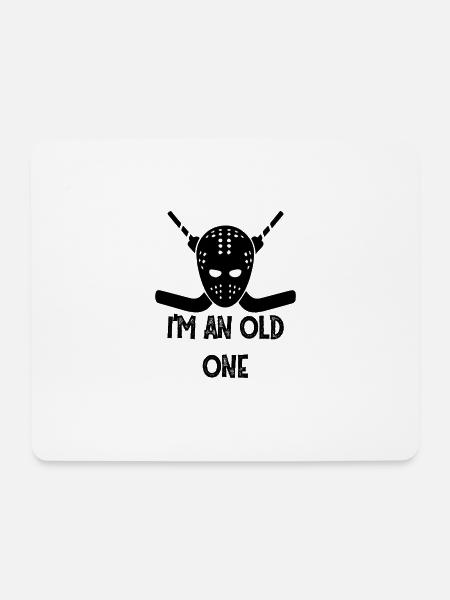 Hockey Goalie - Mousepad (Querformat) - Weiß