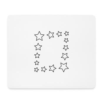 Cadre en étoile - Tapis de souris (format paysage) - blanc - Devant