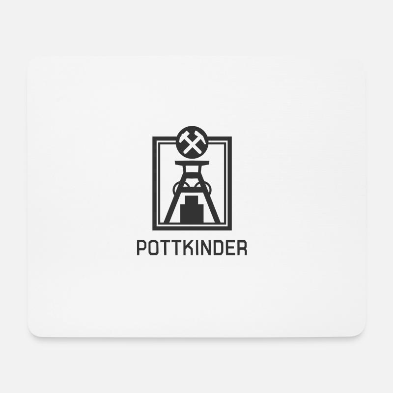 Pottkinder Förderturm für Bergbau & Kohle Fan - Mousepad (Querformat) - Weiß