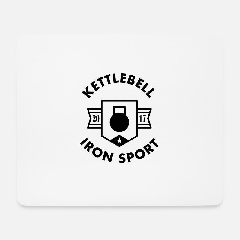 Kettlebell - Mousepad (Querformat) - Weiß