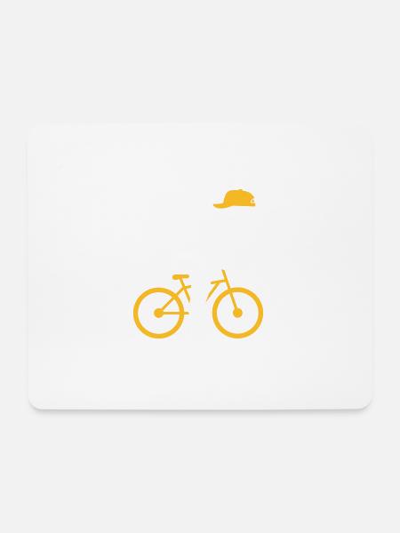 Ein Radfahrer - Mousepad (Querformat) - Weiß