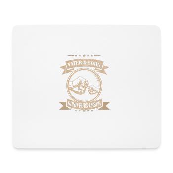 Vater und Sohn - Bund fürs Leben - Mousepad (Querformat) - Weiß - Vorne