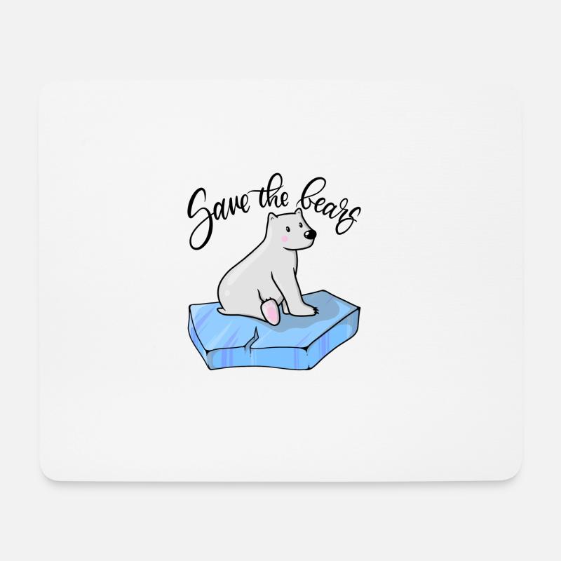Save the bears - Rettet die Bären - Mousepad (Querformat) - Weiß