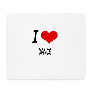 I Love Hobby Present bday DANCE - Mousepad (Querformat) - Weiß - Vorne