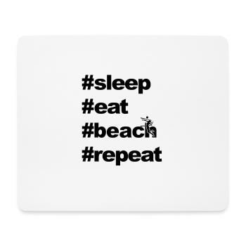 sommeil répétition plage manger xx - Tapis de souris (format paysage) - blanc - Devant
