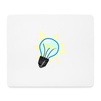 lightbulb light bulb gluehbirne gluehlampe lamp13 - Mousepad (Querformat) - Weiß - Vorne