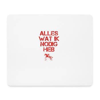 presentje wat ik nodig reiterin reiten reiterhof h - Mousepad (Querformat) - Weiß - Vorne