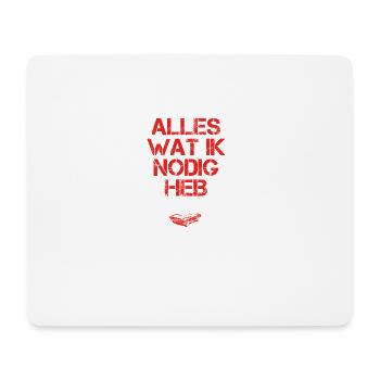 presentje wat ik nodig sportwagen raser racer raci - Mousepad (Querformat) - Weiß - Vorne