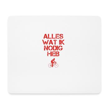 presentje wat ik nodig bicycle cycling bike - Mousepad (Querformat) - Weiß - Vorne