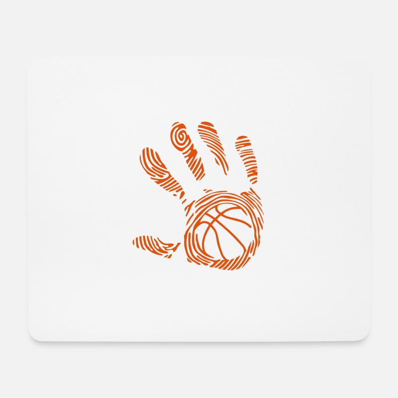 Basketball 9 Hand meiner Hand Impressum - Mousepad (Querformat) - Weiß