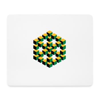 unmögliche Figur Escher Würfel Geometrie Phantasie - Mousepad (Querformat) - Weiß - Vorne