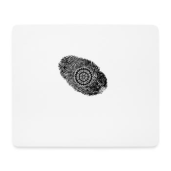 fingerabdruck dns dna geschenk mountainbike mtb bi - Mousepad (Querformat) - Weiß - Vorne