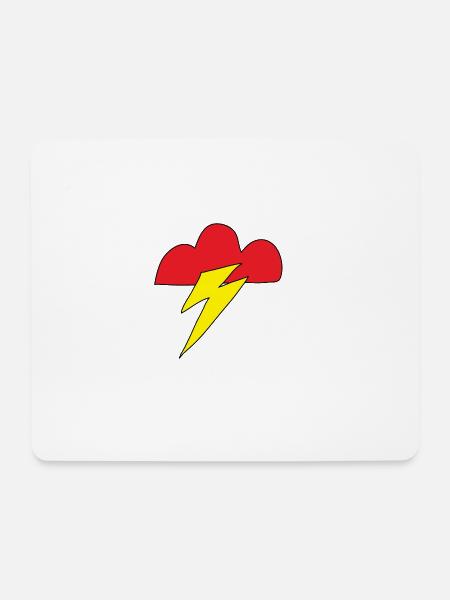 Donner - Mousepad (Querformat) - Weiß